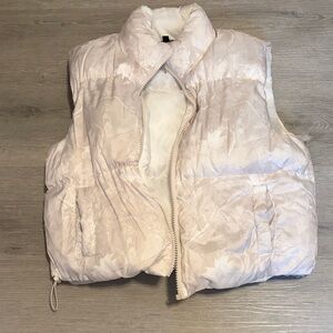 Women's Cream camo Puffer Vest